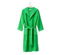 UNITED COLORS OF BENETTON Rainbow - Albornoz con Capucha, Talla M/L, 100 % Algodón, Gramaje de 360 gsm, Suavidad Excepcional, Agradable al Tacto, Certificación Oeko-Tex, Apto lavado a máquina, Verde