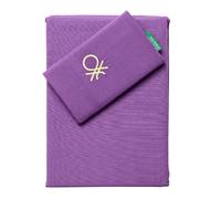 United Colors Of Benetton SET 2PC CAMA (FUNDA NÓRDICA 150X220CM + FUNDA DE ALMOHADA 63X63CM) VERDE Y MORADO RAINBOW BENETTON 70%ALGODÓN + 30% POLIÉSTER Green and Purple 150x220