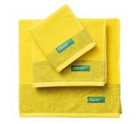 UNITED COLORS OF BENETTON Set de toallas 3 piezas: toalla de tocador (30x50cm) + toalla de manos (50x90cm) + toalla de baño (70x140cm) 450gsm 100% algodón