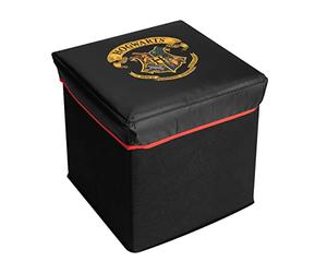 United Labels Caja de almacenamiento con tapa de Harry Potter, de Hogwarts, para habitación infantil, ideal para estantería Kallax, color negro, 28 x 28,5 x 28,5 cm
