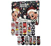 United Labels Calendario de Adviento de Minnie Mouse de Disney con 12 pares de calcetines para mujer, talla 35-41, calendario con zapatillas y calcetines largos, regalo de calendario de Navidad