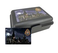 United Labels Fiambrera con separador de Harry Potter, 17,5 x 12,8 x 6,9 cm, color negro, Hogwarts, apta para lavavajillas