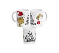 United Labels Grinch Taza de 320 ml, color blanco, taza de café Twas the night before Grinchmas, taza de café de cerámica divertida