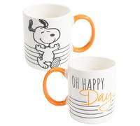 United Labels The Peanuts Snoopy - Taza de cerámica (320 ml), color blanco y naranja