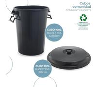 Universal Cubo de Basura con Tapa y Asas Reforzadas de 100 Litros - Ø 50 cm x 65 cm