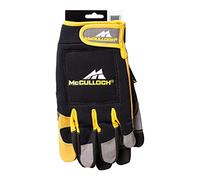 Universal guantes protección cortes talla 8, PRO009: Guantes protección para motosierras, reforzados con cuero, superficie impermeable para manos, protección cortes categoría 0 (00057-76.165.24)