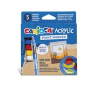 Carioca rotulador acrílicos - caja de 5 rotuladores permanentes - pun