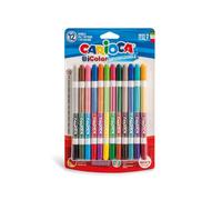 Carioca bicolor pack de 12 rotuladores - dos colores por rotulador - t