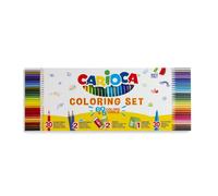 Carioca Set de Dibujo Caja Especial con 30 Rotuladores Joy Punta Fina y 30 Lápices de Colores TITA Incluye 2 Lápices de Grafito HB, 2 Gomas de Borrar y Sacapuntas con Depósito 65 piezas