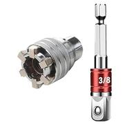 Universal Socket Wrench Tool Sets, Magic Sleeve Sturdy Steel Drive Socket Screw Wrench Sleeve, Multi-Function Ratchet Wrench, Adjustable Hex Socket, Socket Wrench Set Unscrew Any Bolt (Pack B)
