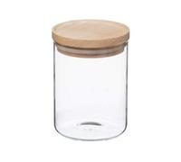 UNIVERSDECOR - Tarros de conservación de cristal y madera, tapa hermética Atmosphera (tarros de conservación, tapa hermética, 0,6 litros: 9,7 x 14 cm)