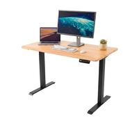 unycos - Escritorio Elevable Eléctrico con Tablero, Mesa con Opciones de Altura, Motor Individual, Función Memoria, Anticolisión, Temporizador, 120 * 60 * 2.5cm (Negro/Madera, Core One)