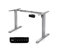unycos - Marco de Escritorio Elevable Eléctrico con Motor Individual, Función de Memoria y Anticolisión, Ajustable en Altura 72-121cm y Ancho 90-140cm, Mesa de Ordenador para 80 kg (Gris, Core One)