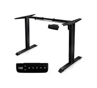 unycos - Marco de Escritorio Elevable Eléctrico con Motor Individual, Función de Memoria y Anticolisión, Ajustable en Altura 72-121cm y Ancho 90-140cm, Mesa de Ordenador para 80 kg (Negro, Core One)