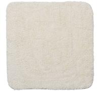 Unyqoos® Alfombra de baño de angora y piel sintética, 60x60 cm, poliéster, color blanco roto – base antideslizante, alta capacidad de absorción, lavable a máquina, 2 años de garantía
