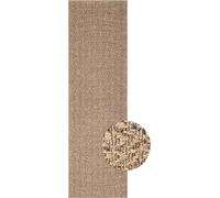 Unyqoos® Alfombra para interiores y exteriores Kansas – Aspecto de yute, diseño de ondas, resistente a la intemperie y a los rayos UV, color natural, 80 x 250 cm