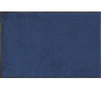 Unyqoos® Alfombra para pies lavable, color azul marino, 50 x 75 cm – para interior y exterior, pelo de nylon (100% poliamida), parte trasera de caucho de nitrilo (100%), fabricado en Europa