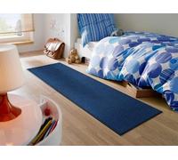 Unyqoos® Alfombra para puertas lavable, 60 x 180 cm – Azul marino, superficie de nylon y parte trasera de caucho de nitrilo 100%, antideslizante, aislante acústico, para interior y exterior, fabricada