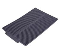 Unyqoos® Alfombrilla de silicona gris para escurrir, de 39 x 25 cm, antideslizante y resistente al calor, apta para uso alimentario, ideal para cocina, bar y restaurante