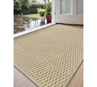 Unyqoos® Alfombrilla para baño – Absorbente y antideslizante para interiores, superficie aterciopelada, absorción eficaz de la humedad, base antideslizante de TPE, extra delgada (0,6 cm), 44 x 75 cm