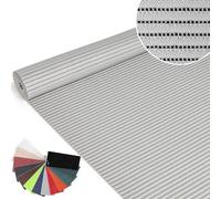 Unyqoos® Alfombrilla para baño y ducha ANRO, 65x180 cm, gris claro, espuma de PVC suave de 5 mm – antideslizante, con orificios de drenaje y ranuras, lavable, de secado rápido