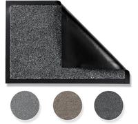 Unyqoos®: Alfombrilla resistente a la intemperie y absorbente, apta para interiores y exteriores, con base antideslizante, color antracita. Protege de la suciedad y la humedad en la entrada, el pasill