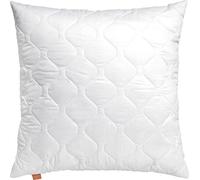 Unyqoos® Almohada 50 x 50 cm, color blanco – Almohada decorativa/almohada para la cabeza con funda de microfibra, relleno HCS (certificación ), lavable hasta 60°C, apta para secadora, cierre con crema
