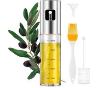 Unyqoos®: Atomizador de aceite de vidrio, sin goteo. Pulverizador preciso para aceite y vinagre, ideal para la cocina, ensaladas y freidoras de aire
