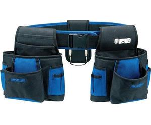 Unyqoos® Ausonia 48267: Cinturón de herramientas con bolsillo para herramientas, con 2 compartimentos de almacenamiento y un bucle para martillo
