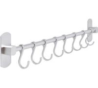 Unyqoos®: Barra autoadhesiva para la cocina con 8 ganchos deslizables, cinta adhesiva 3M, resistente a la corrosión, capacidad de carga de hasta 6 kg. Ideal para colgar en la cocina, el baño y el pasi