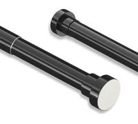 Unyqoos® Barra para cortina de ducha sin taladro – barra telescópica ajustable de 70 a 120 cm, diámetro 25 mm, acero inoxidable, antideslizante, color , para baño y armario