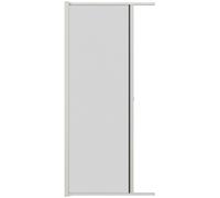 Unyqoos® Bruynzeel: Puerta mosquitera enrollable S500 – Mosquitera enrollable de 105x235 cm, color blanco, marco de aluminio, tejido de fibra de vidrio, cierre magnético, montaje reversible (izquierda
