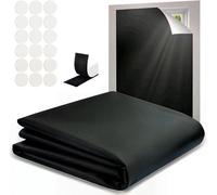 Unyqoos® Cortina opaca portátil, 100% blackout – sin necesidad de taladrar, cortable, 200 x 145 cm, color , poliéster de alta densidad y lavable, con ventosas y tiras adhesivas