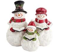 Unyqoos®: Encantadora figura de muñeco de nieve hecha de poliresina, ideal para decoración invernal. Medidas: 13 x 14 x 10 cm. Perfecta para mesas, alféizares de ventanas y como regalo