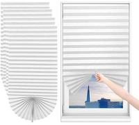 Unyqoos® – Estores plisados autoadhesivos, juego de 4 unidades, opacos y cortables, tela no tejida, 60 x 150 cm, color blanco – ideales para dormitorios, cocinas y baños