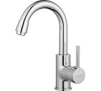 Unyqoos® GRIFEMA G1002: Grifo monomando de alta calidad para lavabo, de bajo consumo energético, fabricado en latón, color plateado