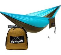 Unyqoos®: Hamaca de viaje ultraligera – fabricada con tejido de paracaídas transpirable, incluye kit de sujeción y 2 mosquetones premium, compacta para camping y jardín, con capacidad de carga de 250 