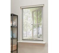 Unyqoos® Hamstra PLUS: Mosquitera enrollable para ventanas, color blanco, 73 x 155 cm. Protección contra insectos con carcasa de aluminio, apta para montaje interior y exterior