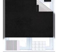 Unyqoos® Material oscurecedor de ventanas, 150 x 400 cm – sin necesidad de taladrar, opaco a la luz y reflectante del calor, color /plateado, incluye 20 tiras de velcro y 12 almohadillas adhesivas, co