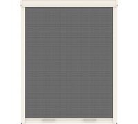 Unyqoos® Mosquitera enrollable básica, 85x155 cm, color blanco: sistema de enrollamiento automático, tejido de fibra de vidrio en carcasa de aluminio, apta para montaje interior o exterior
