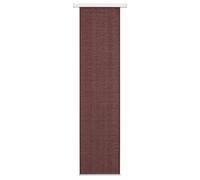 Unyqoos® Panel de tela translúcida estilo japonés, 50x260 cm – Marrón oscuro/Borgoña – Permite el paso de la luz – 65% poliéster/35% nailon – Con cierre de velcro y barra de aluminio para peso