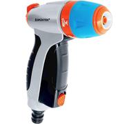 Unyqoos®: Pistola de pulverización metálica para jardín – cabezal de mano ajustable con 3 patrones de pulverización, resistente a impactos y ligera, ideal para jardín, lavado de coches y uso doméstico