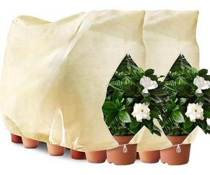 Unyqoos®: Protector para plantas de invierno – funda antipolvo y antihielo transpirable con cremallera y cordón, de tela no tejida, de 120x180 cm, ideal para macetas, arbustos y árboles frutales