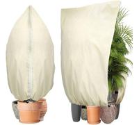 Unyqoos®: Protector para plantas de invierno – funda protectora transpirable, con un peso de 80 gramos, con cremallera y cordón, protección contra heladas e insectos, disponible en 4 tamaños