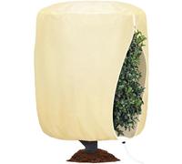 Unyqoos®: Protector para plantas de maceta en invierno. Cubierta con cremallera y cordón, forma de techo redondeada, tejido transpirable de 80 g/m²