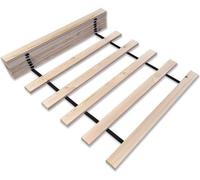 Unyqoos® Somier de láminas enrollable, 80 x 200 cm – Madera natural, 12 láminas (21 mm x 60 mm), capacidad de carga hasta 150 kg, adecuado para todo tipo de colchones