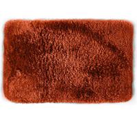 Unyqoos® Spirella, alfombrilla de baño supersuave de alta densidad, 40 x 60 cm, microfibra (poliéster), color terracota, pelo de 25 mm, antideslizante, lavable a 40 °C