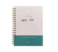 UO Cuaderno Libreta A5, libreta oposiciones opositores. Tapa dura, 200 páginas, lineas punteadas, espiral (15x22cm)