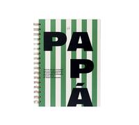 UO Cuaderno Libreta A5, PAPÁ. Libreta Tapa Dura, 200 páginas. Regalo Ideal para el Día del Padre. Rayas Verde. 15x22 cm