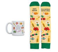 UO Kit Regalo Profe Gracias por Hacerme Sentir Capaz - Taza + Calcetines - Pack Completo para Profesor - Regalo Original Día del Maestro - Cerámica y Algodón 36-41